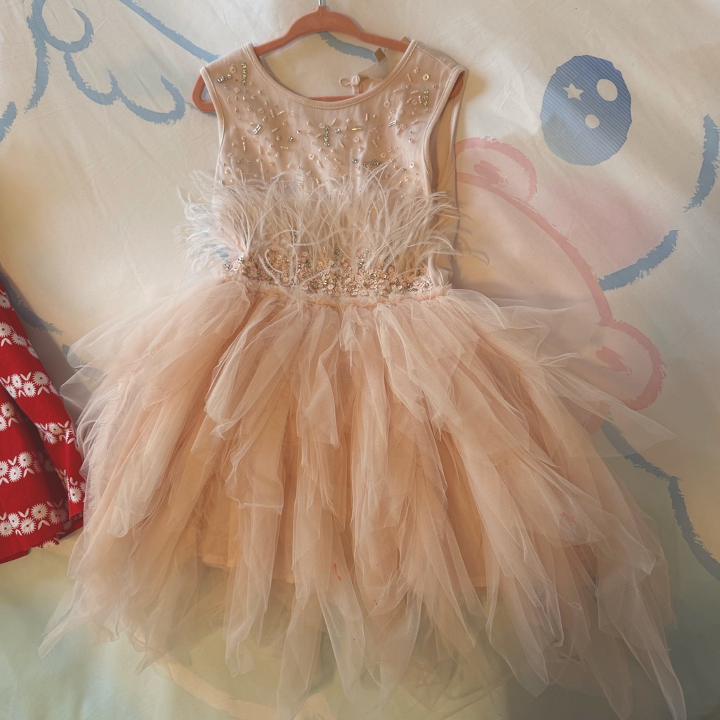 Tutu Du Monde Kids Girls Holiday Snow Princess Tutu Dress Wedding Flower Girl